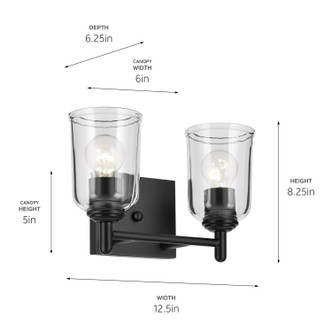 Shailene Two Light Bath (45573BKCLR)