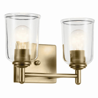 Kichler - 45573NBRCLR - Two Light Bath - Shailene - Natural Brass