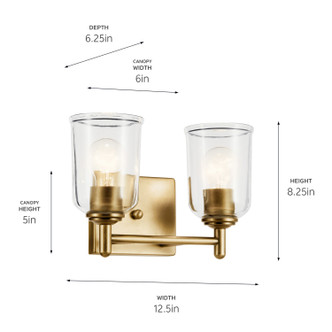 Shailene Two Light Bath (45573NBRCLR)