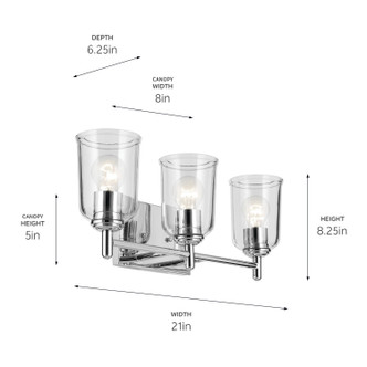 Shailene Three Light Bath (45574CHCLR)
