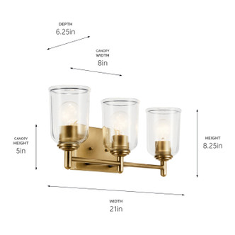 Shailene Three Light Bath (45574NBRCLR)