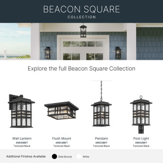 Beacon Square One Light Outdoor Wall Mount (49830BKT)
