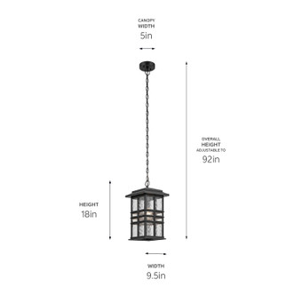 Beacon Square One Light Outdoor Pendant (49833BKT)