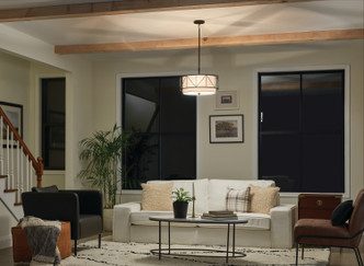Birkleigh Three Light Pendant/Semi Flush (52075BK)