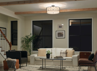 Birkleigh Four Light Semi Flush Mount (52076BK)