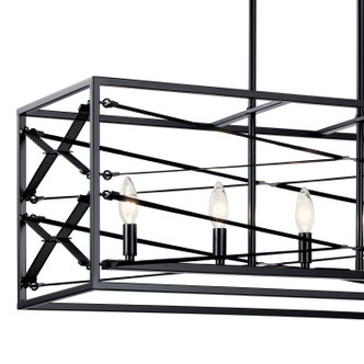 Sevan Five Light Linear Chandelier (52140BK)
