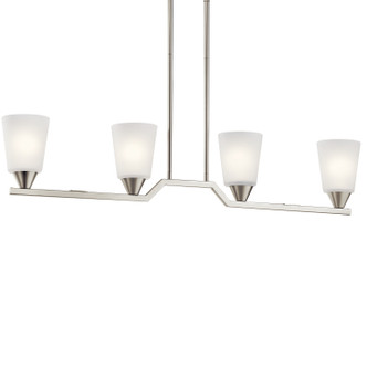 Skagos Four Light Linear Chandelier (52233NI)
