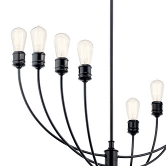 Hatton Eight Light Chandelier (52255BK)