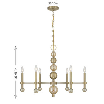 Crescent Six Light Chandelier (1-2511-6-127)