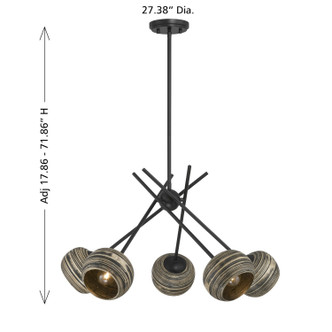 Jasper Five Light Chandelier (1-2968-5-89)
