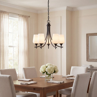 Octave Five Light Chandelier (1-6032-5-BK)