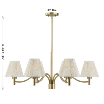 Rosa Six Light Chandelier (1-6084-6-127)