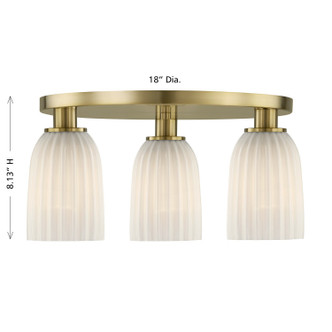 Baldwin Three Light Flush Mount (6-1247-3-127)