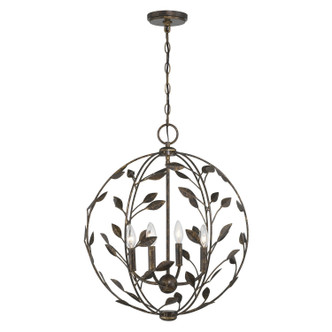 Savoy House - 7-6704-4-334 - Four Light Pendant - Laska - Enchanted Bronze
