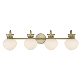 Savoy House - 8-1028-4-127 - Four Light Bathroom Vanity - Melbourne - Noble Brass