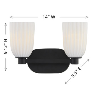Baldwin Two Light Bathroom Vanity (8-1245-2-BK)