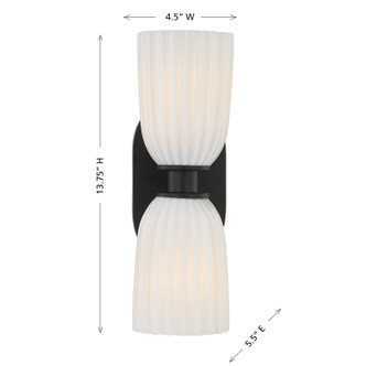 Baldwin Two Light Wall Sconce (9-1245-2-BK)