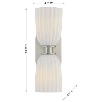 Baldwin Two Light Wall Sconce (9-1245-2-SN)