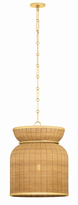 Hudson Valley - 9918-AGB - One Light Pendant - Parkchester - Aged Brass