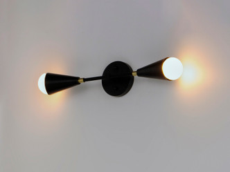 Lovell Two Light Wall Sconce (11262BKSBR)