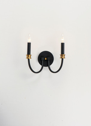 Charlton Two Light Wall Sconce (11372BKAB)
