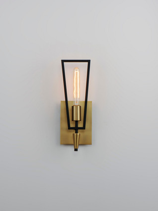 Wings One Light Wall Sconce (11651BKSBR)