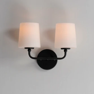 Bristol Two Light Wall Sconce (12092SWBK)