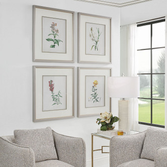 Heirloom Blooms Framed Prints Set/4 (32285)