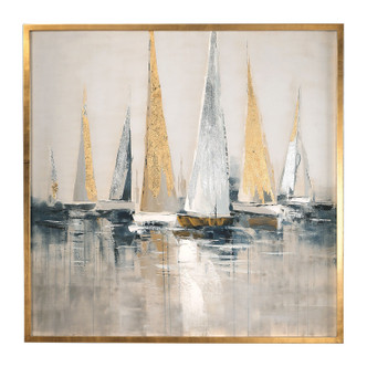 Uttermost - 35362 - Wall Art - Regatta - Silver And Gold Metallic Leaf