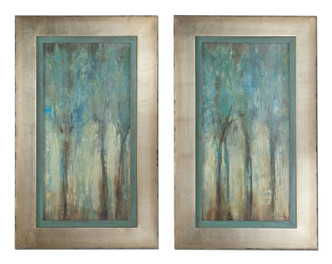Uttermost - 41410 - Wall Art - Whispering Wind - Silver Leaf w/Heavy Champagne