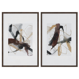 Uttermost - 41440 - Prints Set/2 - Burgundy Interjection - Dark Walnut