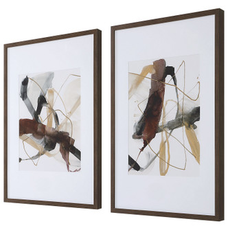 Burgundy Interjection Prints, Set/2 (41440)