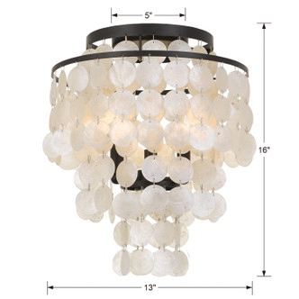 Brielle Three Light Flush Mount (BRI-3003-DB)