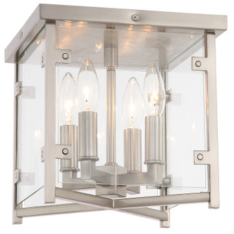 Crystorama - DAN-8793-BN - Four Light Flush Mount - Danbury - Brushed Nickel