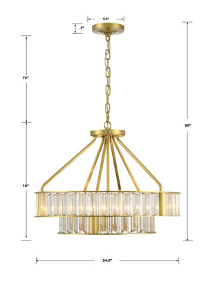 Farris Six Light Chandelier (FAR-6006-AG)