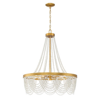 Fiona Four Light Chandelier (FIO-A9104-GA-WH)