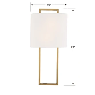 Fremont Two Light Wall Sconce (FRE-422-VG)