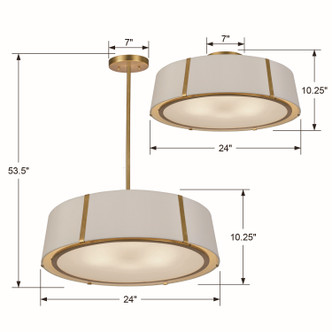 Fulton Six Light Chandelier (FUL-907-GA)