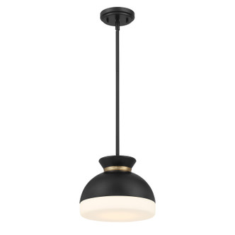 Crystorama - GID-4005-MK-VG - One Light Mini Pendant - Gidget - Matte Black + Vibrant Gold