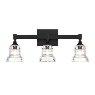 Crystorama - GRG-1043-MK - Three Light Bath - Gregory - Matte Black