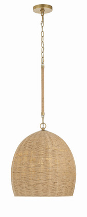 Crystorama - JAC-10500-SG - One Light Pendant - Jace - Soft Gold