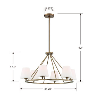 Keenan Six Light Chandelier (KEE-A3006-VG)