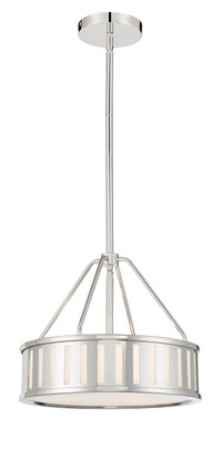 Crystorama - KEN-8303-PN - Three Light Pendant - Kendal - Polished Nickel