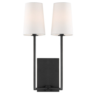 Crystorama - LEN-252-BF - Two Light Wall Sconce - Lena - Black Forged