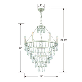 Lucille Six Light Chandelier (LUC-A9066-SA)