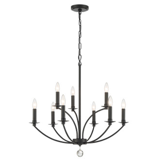 Mila Nine Light Chandelier (MIL-8009-BK)