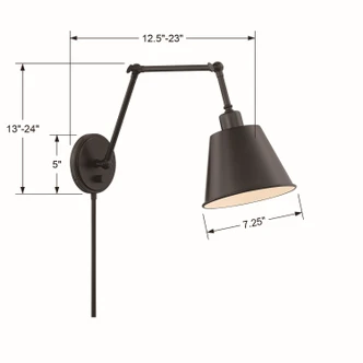Mitchell One Light Wall Sconce (MIT-A8021-MK)