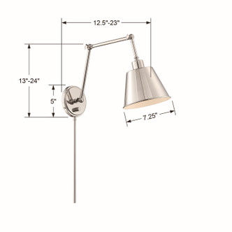 Mitchell One Light Wall Sconce (MIT-A8021-PN)