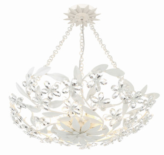 Crystorama - MSL-306-MT_CEILING - Six Light Semi Flush Mount - Marselle - Matte White