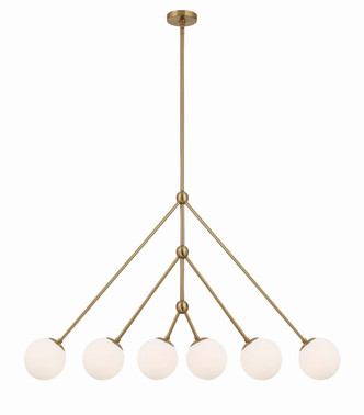 Crystorama - OMN-3006-AG - Six Light Chandelier - Omni - Aged Brass